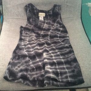 Guess black and white tie dye tank top